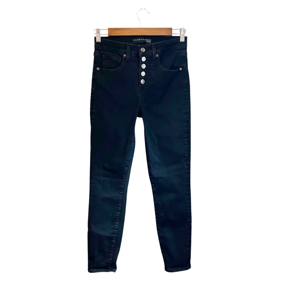 Veronica Beard Debbie Skinny Jean Black Ankle-Crop Jean Women’s SZ 27/4 - Picture 2 of 9